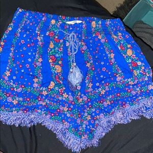 floral flowy shorts never worn